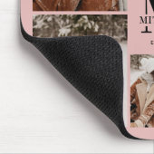 Personalisiertes Monogramm-Geschenk für die rosa F Mousepad (Ecke)