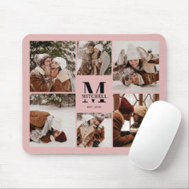 Personalisiertes Monogramm-Geschenk für die rosa F Mousepad