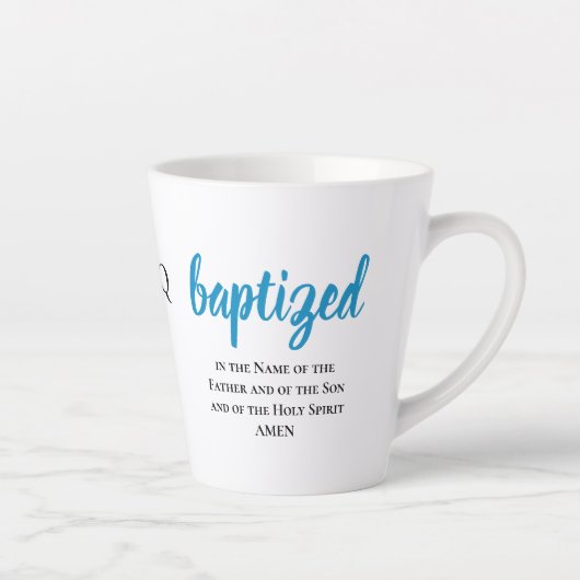 Personalisiertes Monogramm GETAUFT Milchtasse (Rechts)