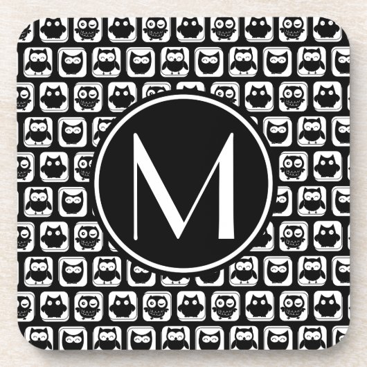 Personalisiertes Monogramm Getränkeuntersetzer (Vorderseite)
