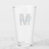Personalisiertes Monogramm Glas (Rückseite)