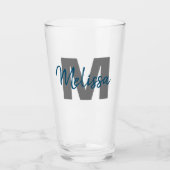Personalisiertes Monogramm Glas (Vorderseite)