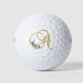 Personalisiertes Monogramm Gold Letter A - Geschen Golfball (Vorderseite)