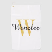 Personalisiertes Monogramm Golfhandtuch (Vorderseite)