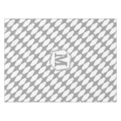 Personalisiertes Monogramm, graues geometrisches M Tischdecke (Vorderseite (Horizontal))