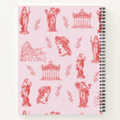 Personalisiertes Monogramm griechisches Statuenges Notizblock (Rückseite)