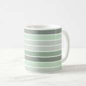 Personalisiertes Monogramm "Grüne Farbtöne" gestri Kaffeetasse (VorderseiteRechts)