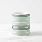 Personalisiertes Monogramm "Grüne Farbtöne" gestri Kaffeetasse (Mittel)