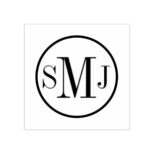 Personalisiertes Monogramm Gummistempel