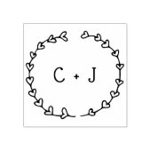 Personalisiertes Monogramm Gummistempel (Prägung)