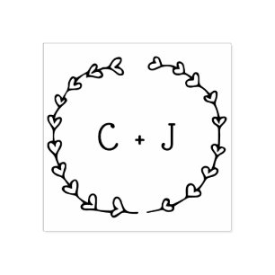 Personalisiertes Monogramm Gummistempel