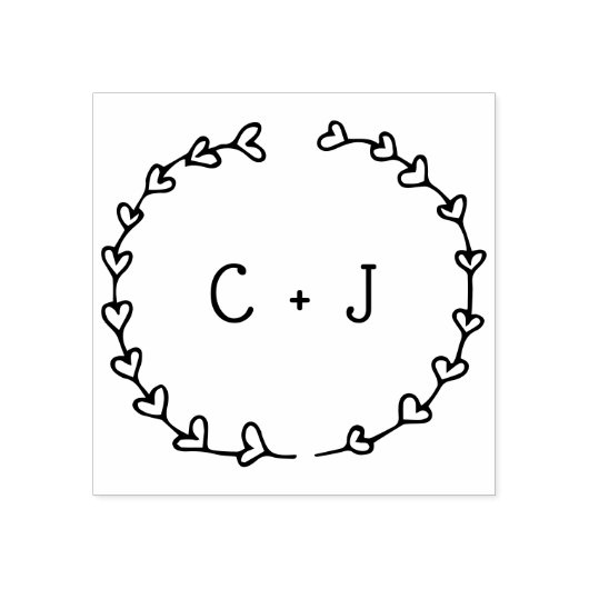 Personalisiertes Monogramm Gummistempel (Prägung)