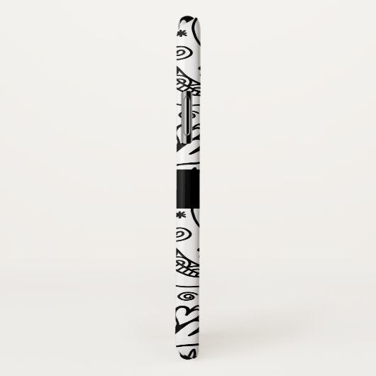 Personalisiertes Monogramm Herz Liebe Doodle Muste Case-Mate iPhone Hülle (Hinten/Rechts)