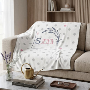 Personalisiertes Monogramm Hochzeitsgeschenk Paar  Fleecedecke
