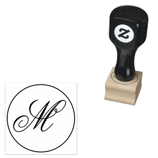 Personalisiertes Monogramm-Holz Gummistempel (Stempel)