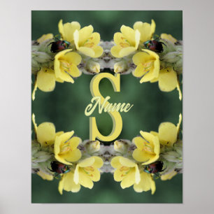 Personalisiertes Monogramm Ihr Anfangsbuchstabe Na Poster