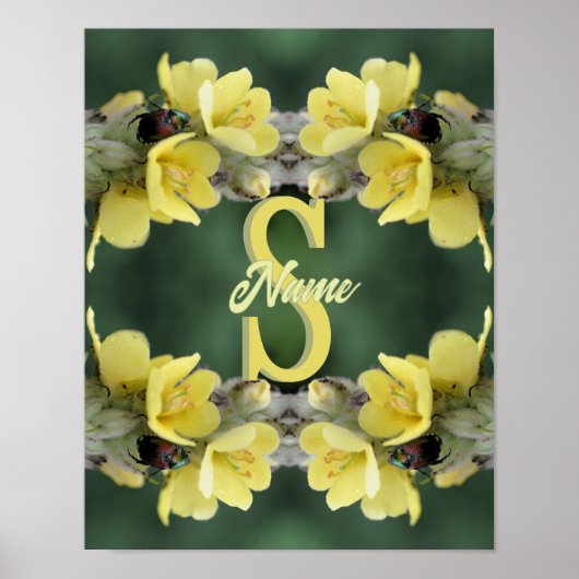 Personalisiertes Monogramm Ihr Anfangsbuchstabe Na Poster (Vorne)