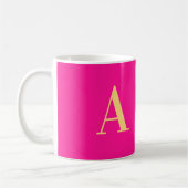 Personalisiertes Monogramm in Hellrosa Kaffeetasse (Links)