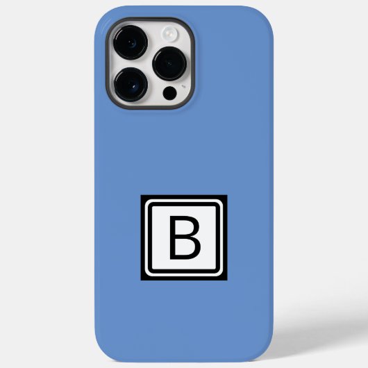 Personalisiertes Monogramm in schwarzer Doppelbox Case-Mate iPhone Hülle (Rückseite)