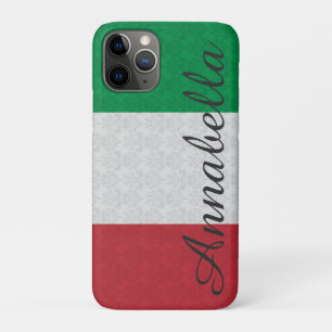 Personalisiertes Monogramm Italienische Flagge Dam Case-Mate iPhone Hülle