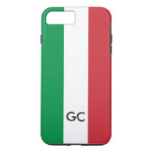 Personalisiertes Monogramm italienischen Flagge Case-Mate iPhone Hülle (Rückseite)
