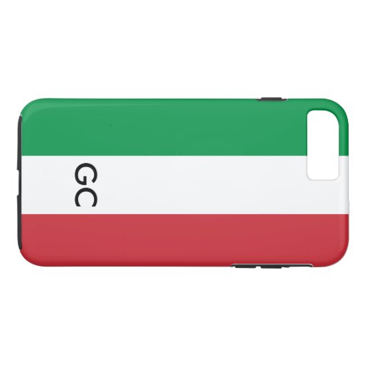 Personalisiertes Monogramm italienischen Flagge Case-Mate iPhone Hülle (Rückseite (Horizontal))