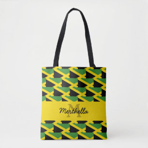 Personalisiertes Monogramm JAMAICA FLAG Tote Bag Tasche