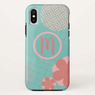 Personalisiertes Monogramm japanisches Muster Case-Mate iPhone Hülle