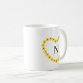 Personalisiertes Monogramm Kaffeetasse (VorderseiteRechts)