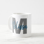 Personalisiertes Monogramm Kaffeetasse (Vorderseite Links)