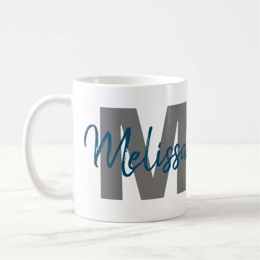 Personalisiertes Monogramm Kaffeetasse (Links)