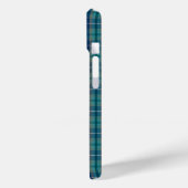 Personalisiertes Monogramm Kariertes Muster Blau u Case-Mate iPhone Hülle (Rückseite / Links)