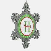Personalisiertes Monogramm Keepake Ornament (Links)