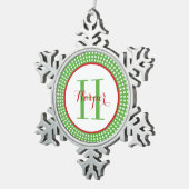 Personalisiertes Monogramm Keepake Ornament (Rechts)