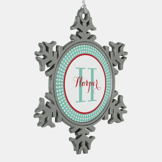 Personalisiertes Monogramm Keepake Ornament (Links)