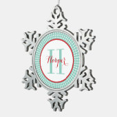 Personalisiertes Monogramm Keepake Ornament (Rechts)