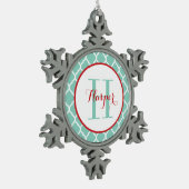 Personalisiertes Monogramm Keepake Ornament (Links)