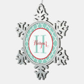 Personalisiertes Monogramm Keepake Ornament (Rechts)