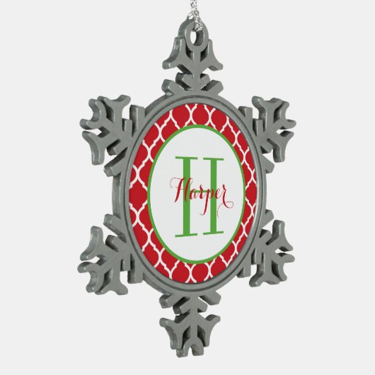 Personalisiertes Monogramm Keepake Ornament (Links)