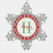 Personalisiertes Monogramm Keepake Ornament (Vorderseite)