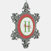 Personalisiertes Monogramm Keepake Ornament (Links)