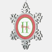 Personalisiertes Monogramm Keepake Ornament (Rechts)