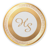 Personalisiertes Monogramm Keramikknauf (Vorderseite)