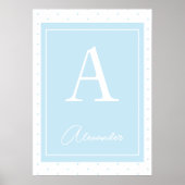 Personalisiertes Monogramm Kinderzimmer Initialen Poster (Vorne)