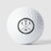 Personalisiertes Monogramm Klassiker Golfball (Vorderseite)