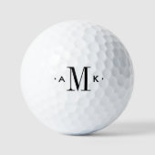 Personalisiertes Monogramm Klassisches Schwarzes I Golfball (Vorderseite)