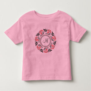 Personalisiertes Monogramm Kleinkind T-shirt
