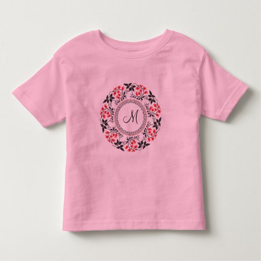Personalisiertes Monogramm Kleinkind T-shirt (Vorderseite)