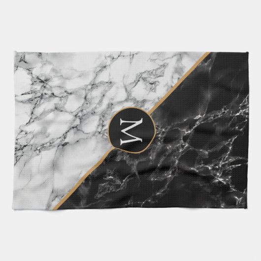 Personalisiertes Monogramm kundenspezifisches Brie Geschirrtuch (Horizontal)