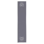 Personalisiertes Monogramm Kurzer Tischläufer (Vorderseite)